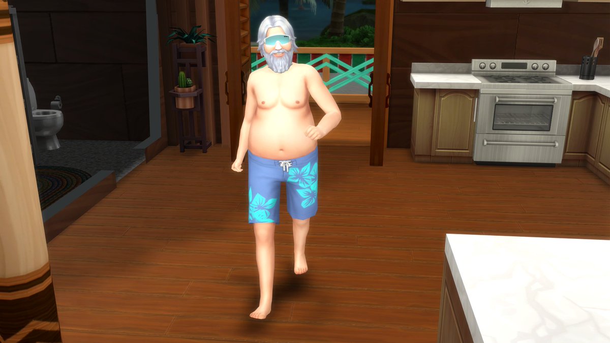 This is how Father Winter arrived on Winterfest. 
Hippie Geriatric Surfer Bro