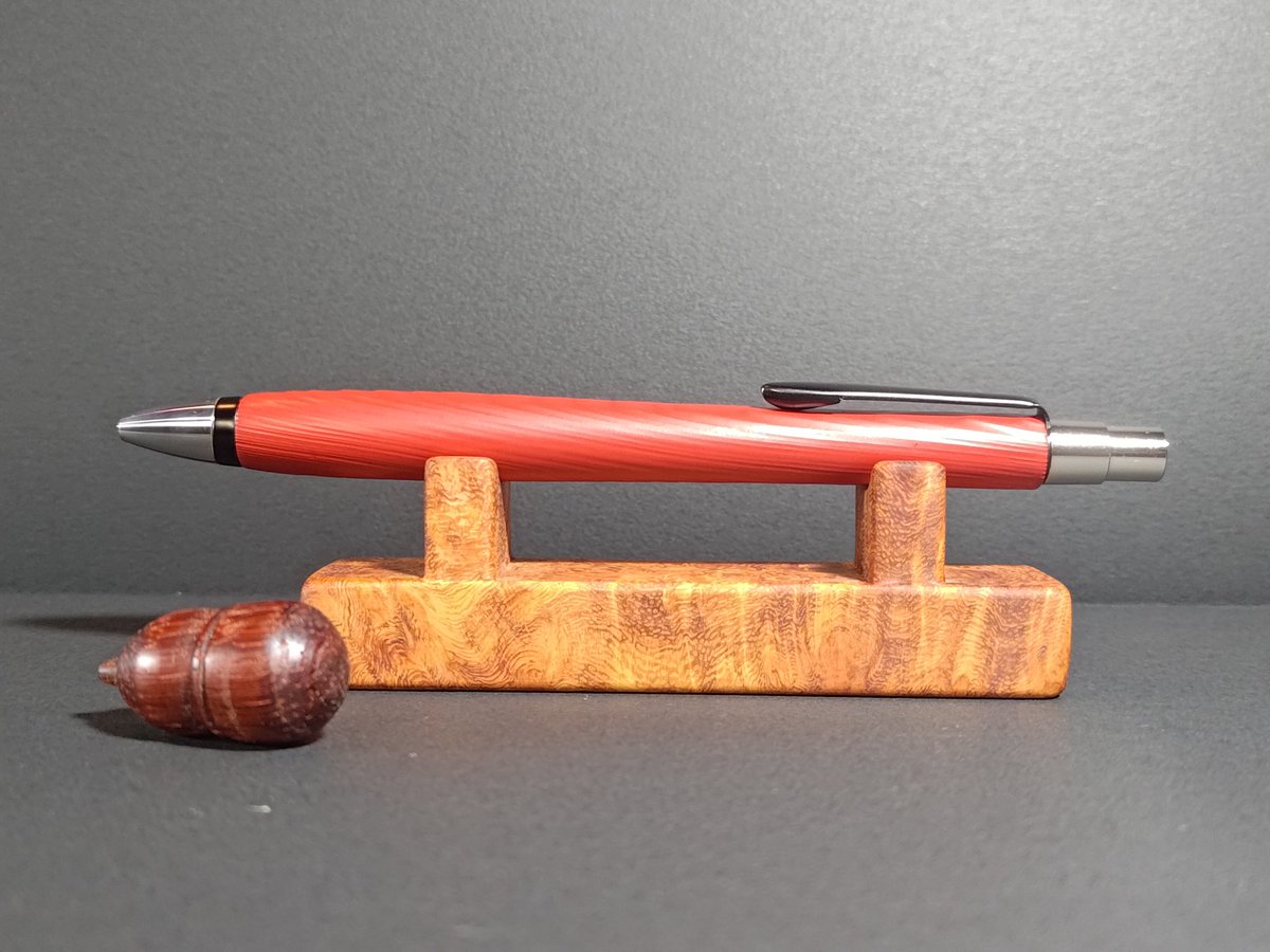 Woodpen craft ブビンガ　木製ボールペン　ウッドペンクラフト Woodpen craft ブビンガ小豆杢 木製ボールペン ウッドペンクラフト