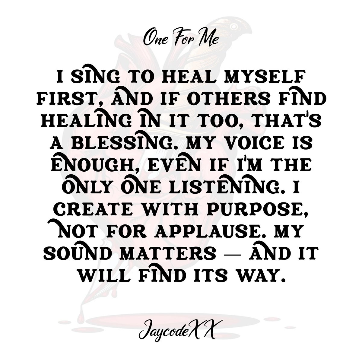 Preachroflove's tweet photo. My music isn’t for show. It’s for healing — mine and yours ✨
Hope you’re listening to One For Me? 🎶💛
https://t.co/gfWJJCWzva
#OneForMe #JaycodeXX #TheDisciples #AfroSoul #PreacherOfLove https://t.co/XuEFbVMsmv