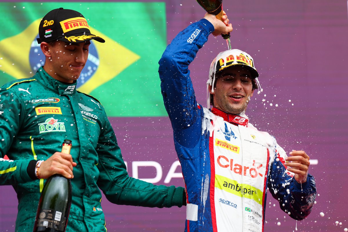 Formula3's tweet photo. Enjoy it Rafa, you've earned it 👏✨

#F3 #HungarianGP https://t.co/OTGhVrMOxm