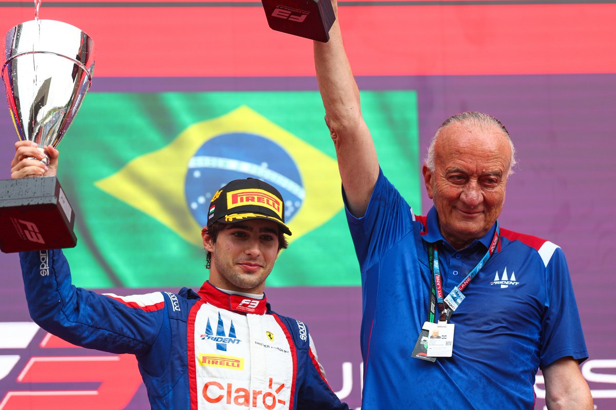 Formula3's tweet photo. Enjoy it Rafa, you've earned it 👏✨

#F3 #HungarianGP https://t.co/OTGhVrMOxm