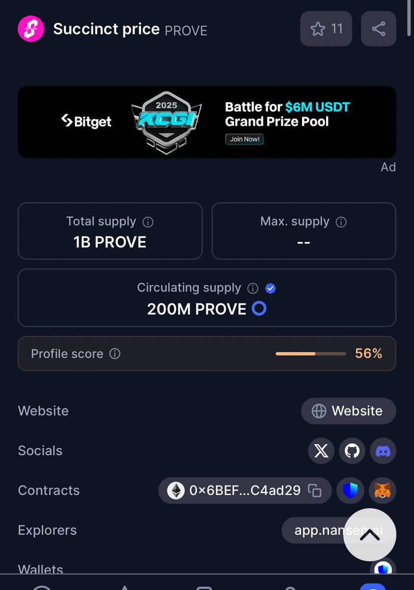 Sundays are for good news.

$PROVE is now on CoinMarketCap.

Do you think listing will be above $1?