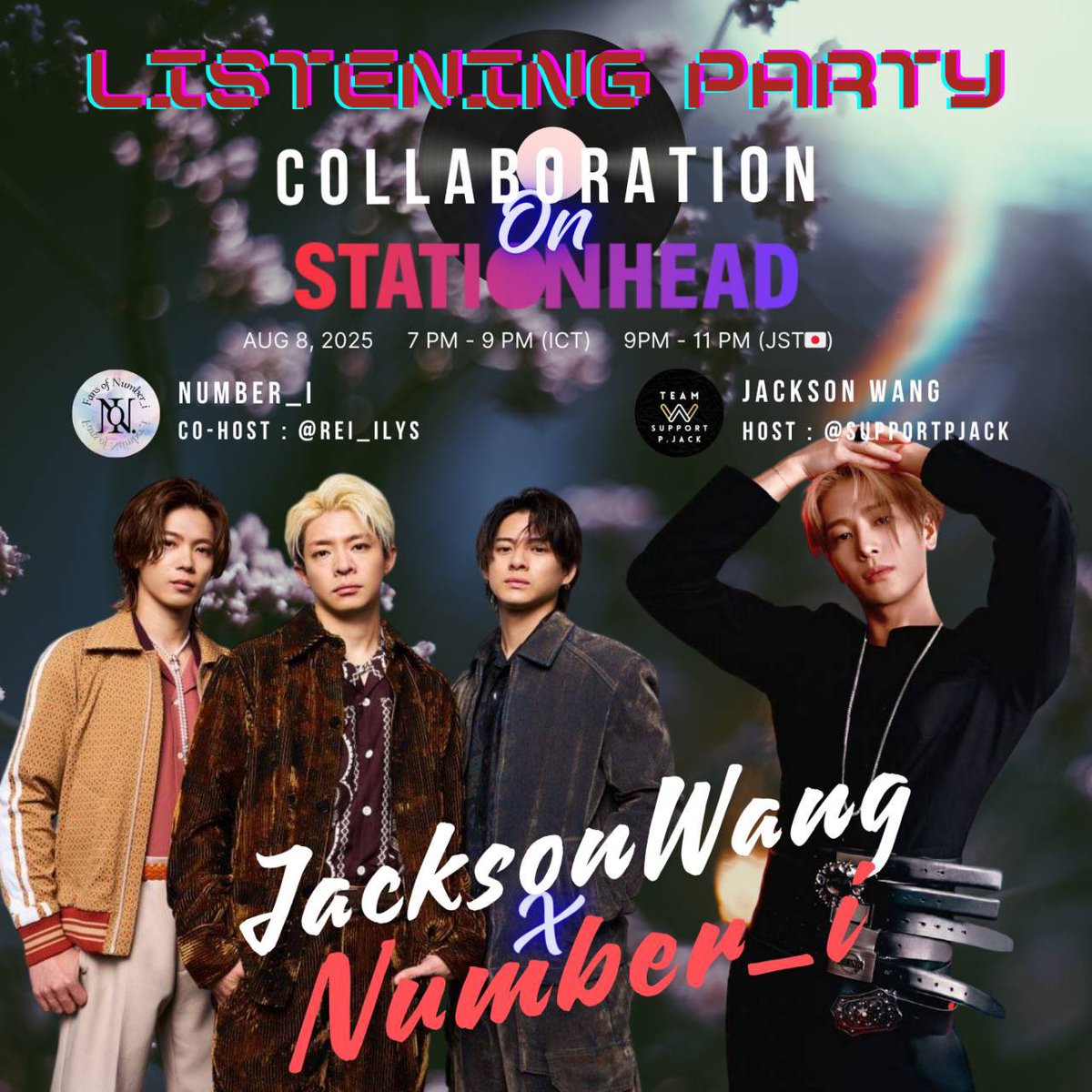 Rei_iLYs's tweet photo. Jackson Wangのファンダムの方からリスパのお誘いです🥳
GBAD Remixが決まる前からNumber_iの曲も流してくれて、温かい交流を続けてくれているJackyさん達と🥰
一緒に楽しみませんか♪

⏰日時🇯🇵
　 8/8(金) 21〜23時🌃

📻配信
　🔍【supportpjack】

ご参加お待ちしています🫶
#JacksonWangxNumber_i https://t.co/cVpOBOYmb5