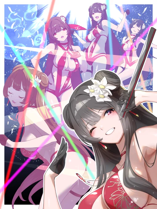 #NIKKEfanart、#NIKKE 夏イベントで印象に残ったシーンになります('༎ຶོρ༎ຶོ`)