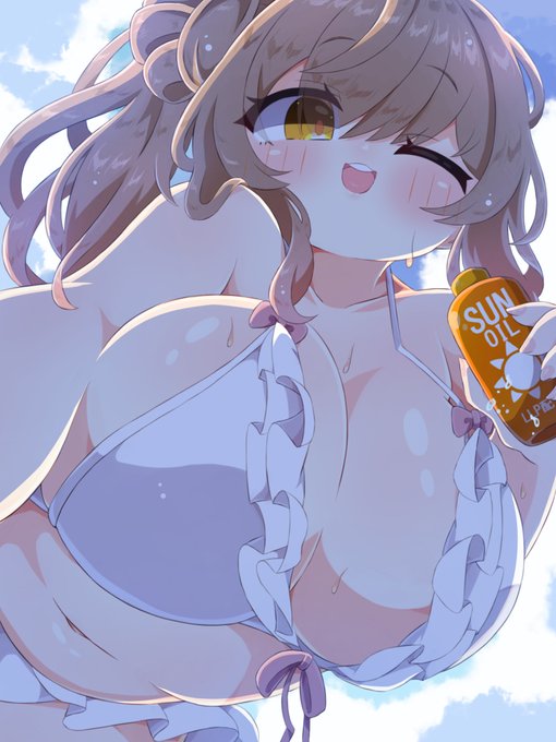 サンオイル、お願いできますか? 