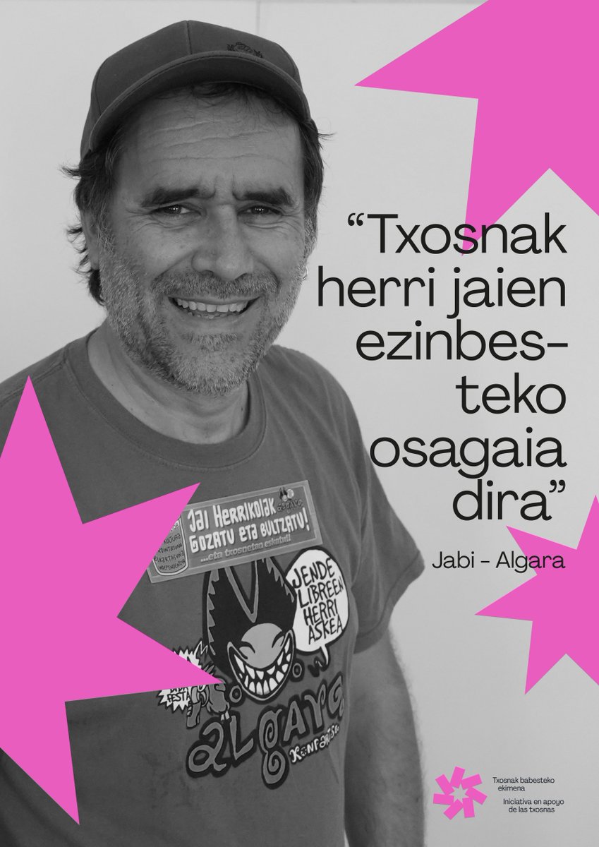 konpartsak's tweet photo. "Txosnak herri jaien ezinbesteko osagarria dira" Jabi, Algara

🖋 Sinatu txosnen alde: https://t.co/1te4S52i6t

#AsteNagusia2025
#BilbokoKonpartsak
#TxosnakGureakDenonak https://t.co/FBI2vYnuRG