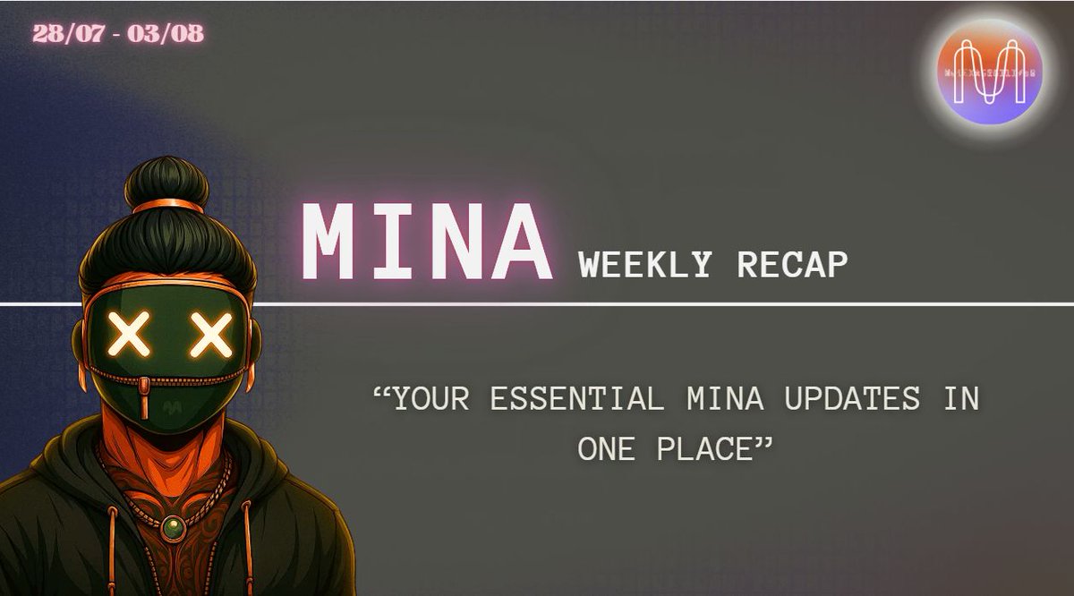 Jays 🎭 ((httpz)) (@0xjays_eth) on Twitter photo 🟣 MINA WEEKLY RECAP: 28/07 - 03/08 🟣
Your essential <a href="/MinaProtocol/">Mina Protocol (httpz) 🪶</a> updates in one place.
Here’s what went down this week in the Mina ecosystem 🧵 🟣 MINA WEEKLY RECAP: 28/07 - 03/08 🟣
Your essential <a href="/MinaProtocol/">Mina Protocol (httpz) 🪶</a> updates in one place.
Here’s what went down this week in the Mina ecosystem 🧵