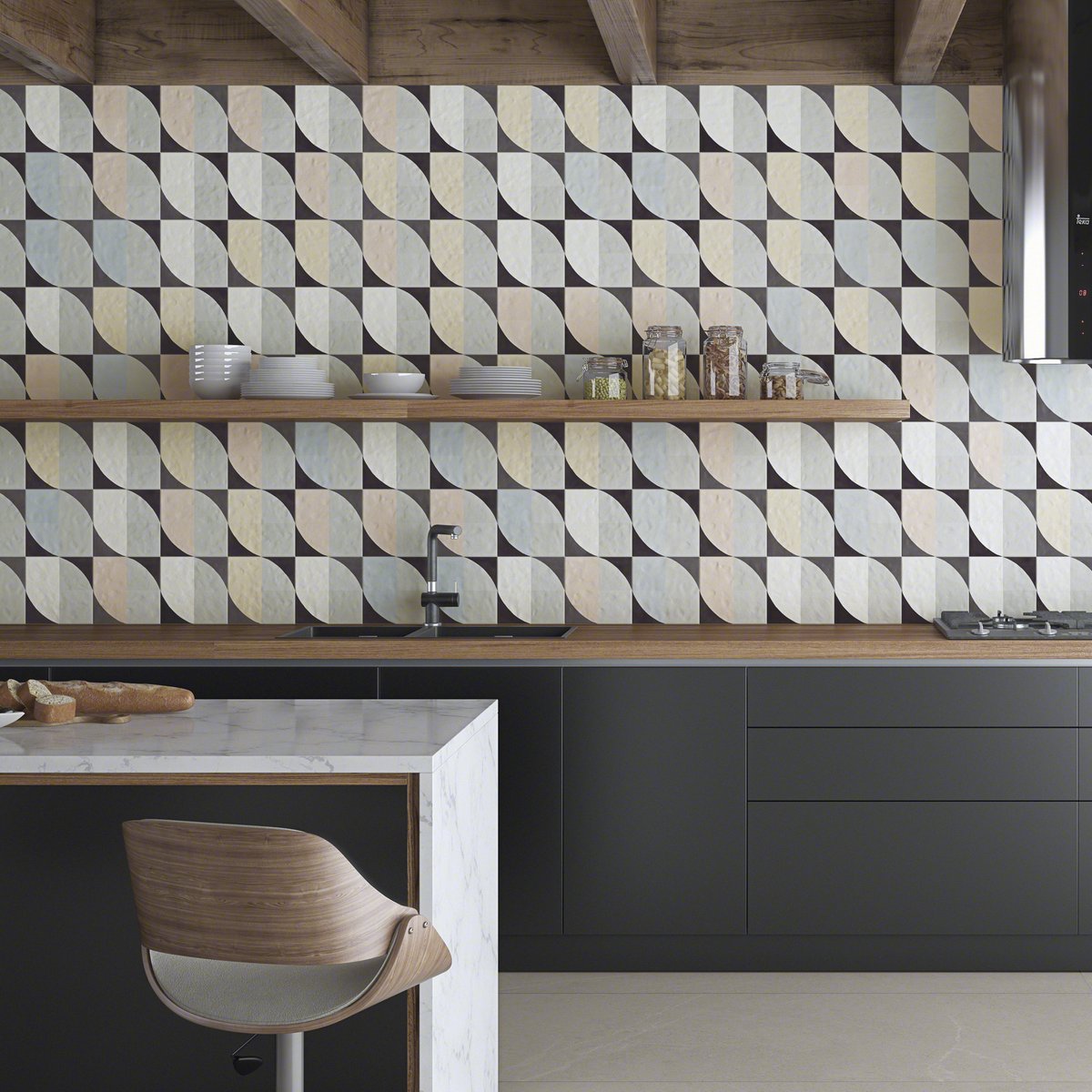 VIVESCeramica's tweet photo. Colour and a surprising pattern come together in the Mateo-M 20x20 cm wall covering, from the Berta collection, to dress your walls with style and create unique spaces. https://t.co/Z2lQpNEE68 #vives #kitchentiles #kitchen #interiordesign #smallsizetiles https://t.co/tTprlqnRNZ