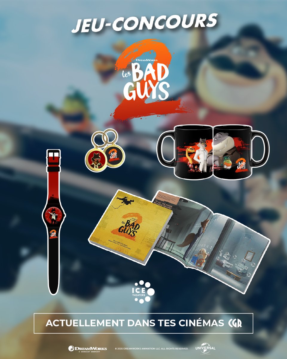 CGR Cinémas (@cgrcinemas) on Twitter photo Tu veux devenir un bad guy comme les héros du film LES BAD GUYS 2 ? 🐺
Tente de remporter 1 pack de goodies à l'effigie du film ainsi qu'un livre sur la création du film !
Pour participer :
👉 Suis <a href="/CGRCinemas/">CGR Cinémas</a>
👉 RT le post
Tirage au sort le 11/08
#JeuConcours Tu veux devenir un bad guy comme les héros du film LES BAD GUYS 2 ? 🐺
Tente de remporter 1 pack de goodies à l'effigie du film ainsi qu'un livre sur la création du film !
Pour participer :
👉 Suis <a href="/CGRCinemas/">CGR Cinémas</a>
👉 RT le post
Tirage au sort le 11/08
#JeuConcours