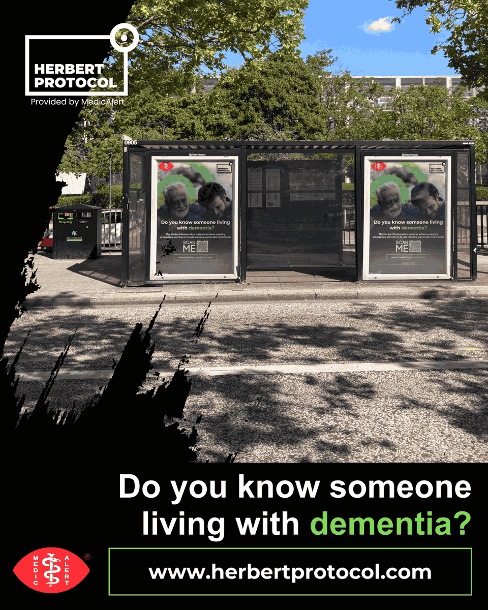 HerbertProtocol's tweet photo. Do you know someone living with dementia?
70% of people living with dementia will go missing at least once. Protect your loved ones with the Herbert Protocol!
#dementia #herbertprotocol https://t.co/5n8bSWg0jN