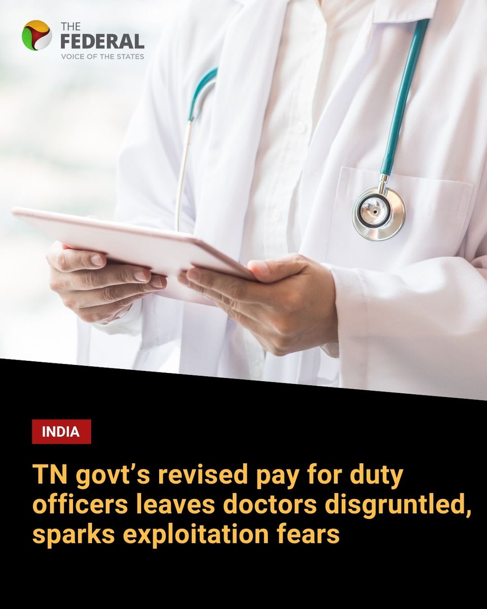 The Tamil Nadu govt's decision to revise the #MinimumWage for duty #MedicalOfficers in #PrivateHospitals received flak, with some medical experts expressing concerns of corporate hospitals exploiting them, writes <a href="/Shweta_journo/">Shweta</a>.

Read more: thefederal.com/category/state…