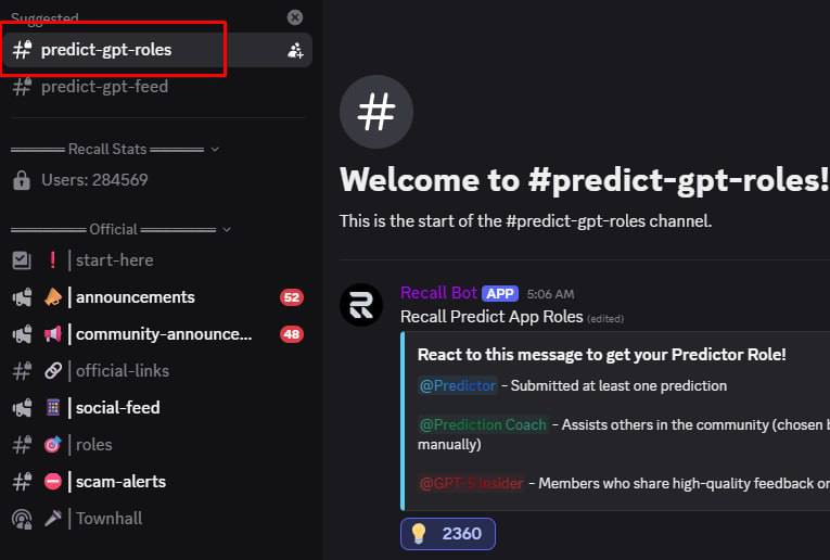 SquirrelX_Tweet's tweet image. Recall Update ~ Complete Predict 

✅ predict.recall.network
🟢Login via Email
🟢Link Wallet
🟢Predict

✔️Complete Galxe : app.galxe.com/quest/Recall/G…

✅Discord: discord.gg/recallnet
- Claim Role &quot;Predictor&quot; in Discord #predict-gpt-role