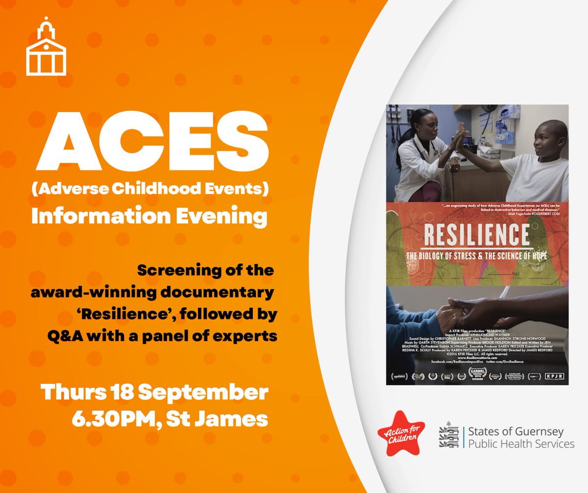 Join us for an evening exploring Adverse Childhood Experiences (ACEs) and resilience! 

We're part of a multi agency team screening Resilience on Thursday the 18th of September, which will be followed by a live Q&amp;A panel. 

Free entry although tickets via evenrbrite are required.
