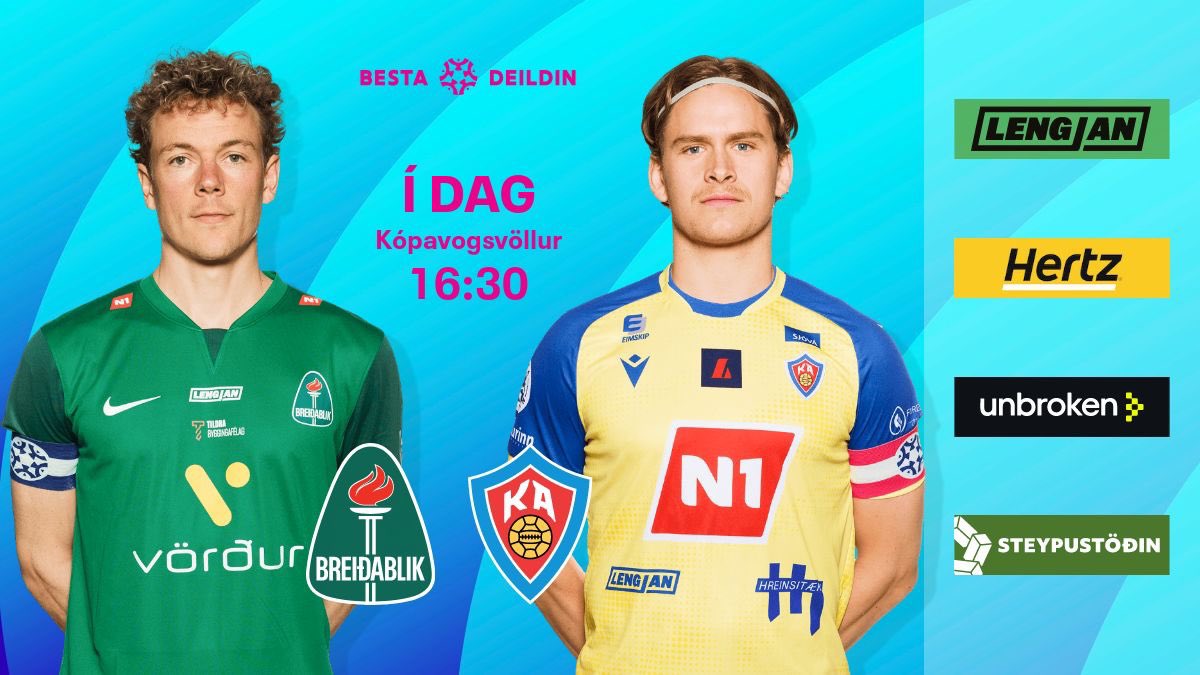 Breiðablik fær KA í heimsókn í fyrri leik dagsins, sjáumst á vellinum! 🤩

📌 Kópavogsvöllur 
⏲️ 16:30
⚽️ <a href="/BreidablikFC/">Breiðablik FC</a> 🆚 <a href="/KAakureyri/">KA</a> 
🎟️ Miðasala á stubb.is