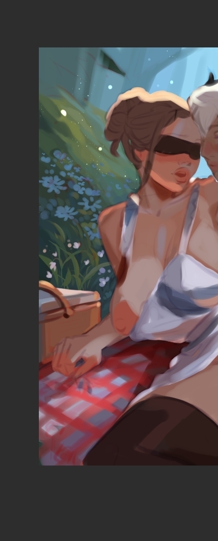 Upcoming comm WIP 👀 such romance