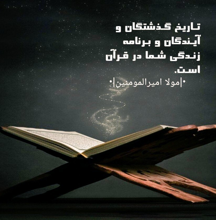 اميرالمؤمنين صلوات‌الله‌علیه فرمودند:

تـاريخ گـذشتگان و آيـندگان و بـرنامه زنـدگى شـما در قـرآن اسـت.

📚بحارالأنوار: ج۹۲، ص۳۲

#امیرالمومنین