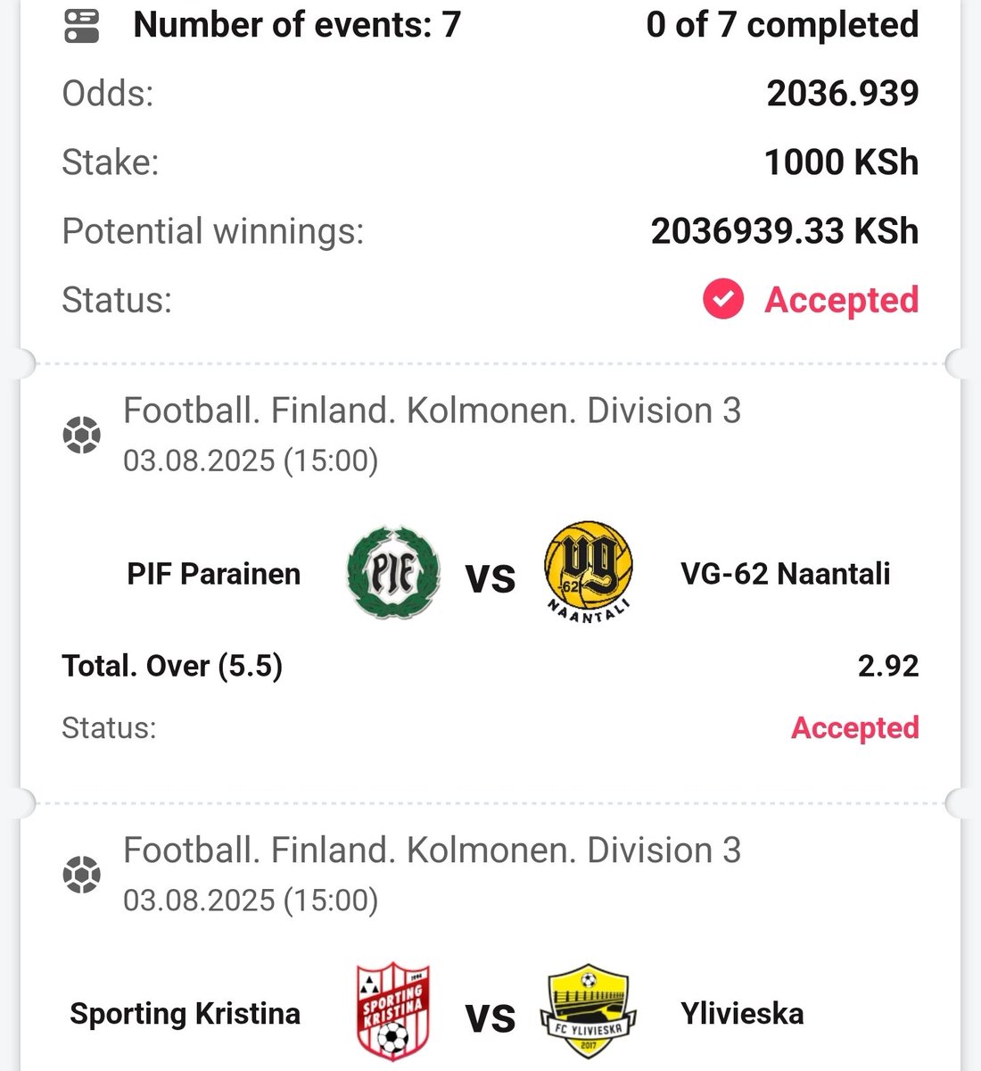 Do you believe?

Place bet here👇
db-bet.co/MAFIA254_

Download app👇
db-bet.co/44ot3oy

Promocode; MAFIA254 

BETSLIP CODE: 78DKJ