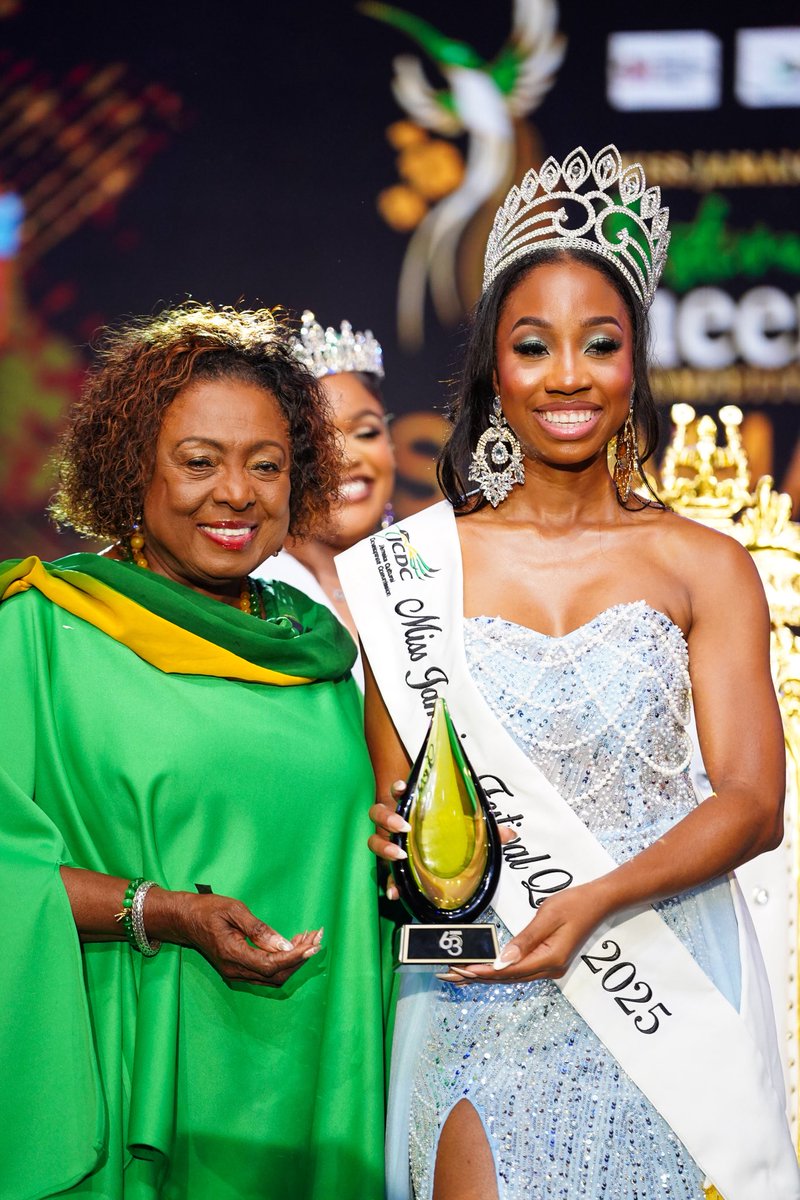 JCDCJamaica's tweet photo. Congratulations to Brithney Clarke, the 2025 Miss Jamaica Festival Queen! 👑

Clarke, who represented Kingston &amp; St. Andrew, secured the crown along with three sectional prizes: Most Congenial, Most Poised &amp; Most Popular on Social Media. https://t.co/EMulqvWsFz