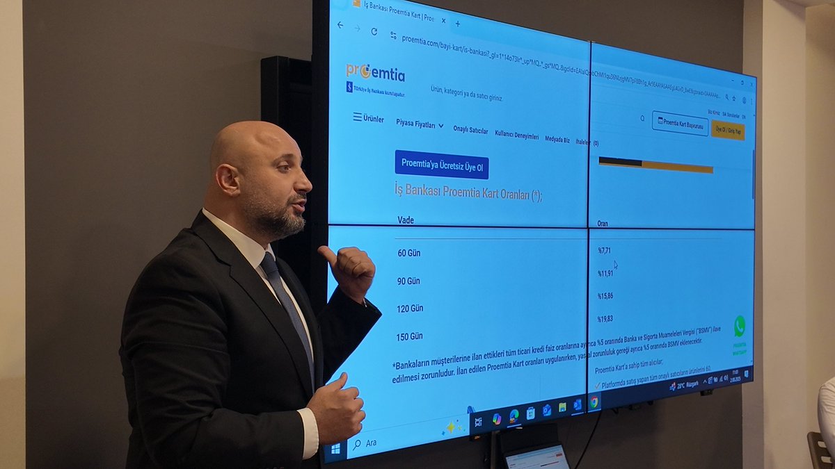 daimfed's tweet photo. DAİMFED, Dijitalleşen Ticaretin Nabzını Tutuyor

Doğu Akdeniz İnşaat Müteahhit Birlikleri Federasyonu (DAİMFED) olarak, Genel Başkanımız Mustafa Karslıoğlu’nun başkanlığında sektörel gelişmeleri değerlendirdiğimiz haftalık toplantımızı gerçekleştirdik.

✅Toplantıda, inşaat sektöründe karşılaşılan güncel sorunlar ve bu sorunlara yönelik çözüm önerileri üzerine kapsamlı istişarelerde bulunuldu.

📌 Toplantı sonrasında, sektörün dijitalleşme sürecine ışık tutan bir sunumla devam edildi. Türkiye İş Bankası’nın öncülüğünde geliştirilen Proemtia platformu hakkında bilgi verildi.
💬 Proemtia Satış Yöneticisi Cem Akbaş, dijital emtia ticaretinde yeni bir dönemi başlatan platformun sunduğu fırsatları ve sektöre olan katkılarını anlattı.

✅DAİMFED olarak, dijitalleşen ticaret dünyasını yakından takip ediyor; üyelerimizin rekabet gücünü artıracak bilgi ve araçlarla buluşturmaya devam ediyoruz.