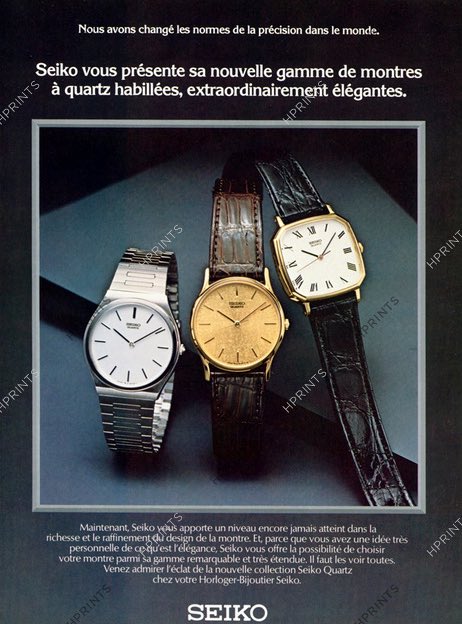 petitehorloge's tweet photo. ☀️Petite sélection de publicités Seiko d’époque en français avec notamment la fameuse « Age of Discovery » https://t.co/ndXhTI9XYp