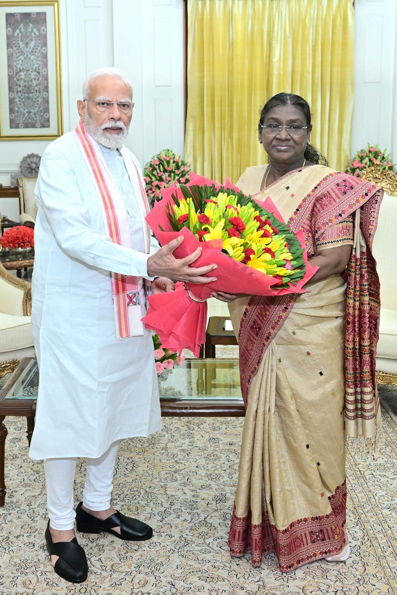 Today, the Prime Minister met the President of India.