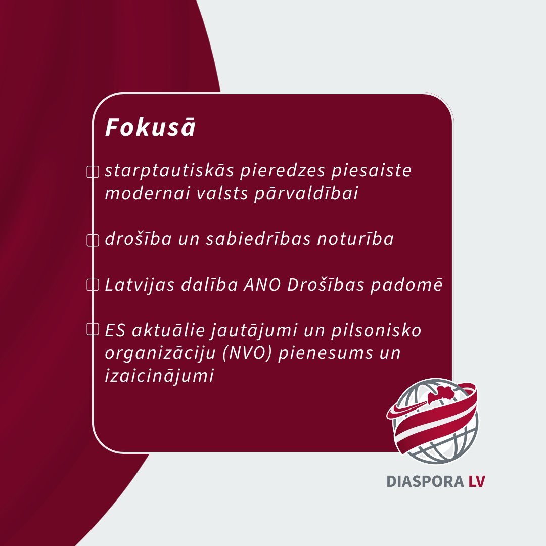 Ārlietu ministrija 🇱🇻 | #atbalstuUkrainu 🇺🇦 (@arlietas) on Twitter photo 4. Starptautiskajās organizācijās strādājošo Latvijas 🇱🇻 profesionāļu forums jau rīt 🙌
🎥 Tiešraidē no pulksten 9.45 ārlietu ministres <a href="/Braze_Baiba/">Baiba Braže</a> foruma atklāšanas uzruna un divas paneļdiskusijas: 🔹 “Starptautiskās pieredzes piesaiste modernai valsts pārvaldībai Latvijā” un 4. Starptautiskajās organizācijās strādājošo Latvijas 🇱🇻 profesionāļu forums jau rīt 🙌
🎥 Tiešraidē no pulksten 9.45 ārlietu ministres <a href="/Braze_Baiba/">Baiba Braže</a> foruma atklāšanas uzruna un divas paneļdiskusijas: 🔹 “Starptautiskās pieredzes piesaiste modernai valsts pārvaldībai Latvijā” un