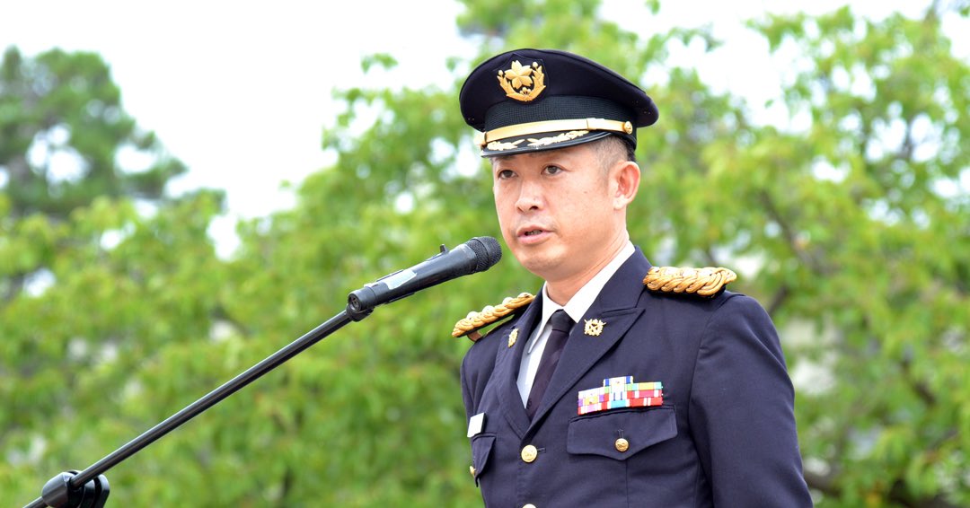 着任式】 第37代第14普通科連隊長兼金沢駐屯地司令 1等陸佐 澤田典宏