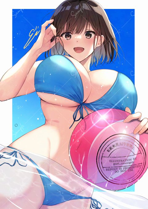 漫画「こんなことまでスルんですか!?ヤバい噂の彫刻家の〇〇だけで、イク」をたくさん読んでくださり、ありがとうございます!絵です 
夏なので水着の愛那ちゃんをお送りします 