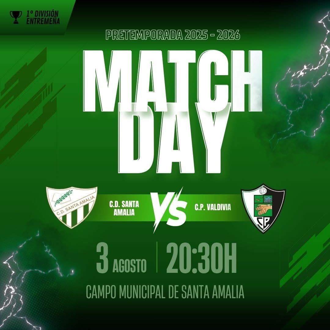 Hoy disputamos nuestro primer partido de pretemporada en Santa Amalia.
Comienza nuestro camino de preparación hacia una temporada llena de retos e ilusión.

📅 Domingo 3 de agosto
⏰ A las 20:30h
📍 Campo municipal de Santa Amalia 
🆚 <a href="/CDSantaAmalia/">C. D. Santa Amalia</a> 

#lailusionnitocarla 💚