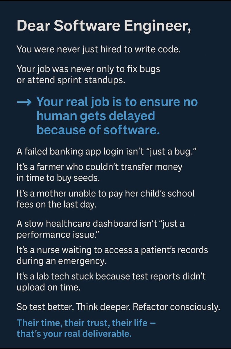 codegenty's tweet image. This is a fact. Let's all do better.
#SoftwareEngineering #laravel #JavaScript #java #React