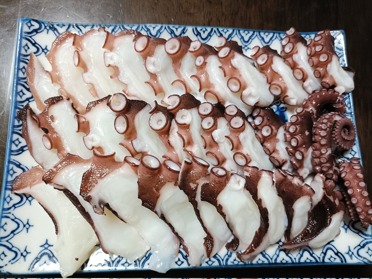 今日の戦利品🐙🐙🎣〜
旨いんだ🐙😋😋😋〜
＃タコ