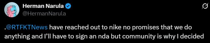 Will <a href="/Nike/">Nike</a> sell <a href="/RTFKT/">RTFKT</a>? Who are the likely candidates? What's the best case scenario? Is there any truth to the rumors or is it all complete conjecture?

In this post we're going to answer those questions and organize the chaos as we continue to monitor what could potentially be