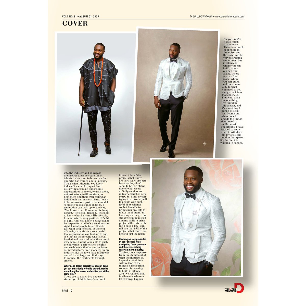 Emmanuel Ikubese wears many hats—actor, model, director. But directing is toughest: building from scratch, finding funds, shaping stories.

“Just because you're called to do something doesn't mean there won't be resistance.”

Read: thewilldowntown.com/emmanuel-ikube…

#CreativeJourney