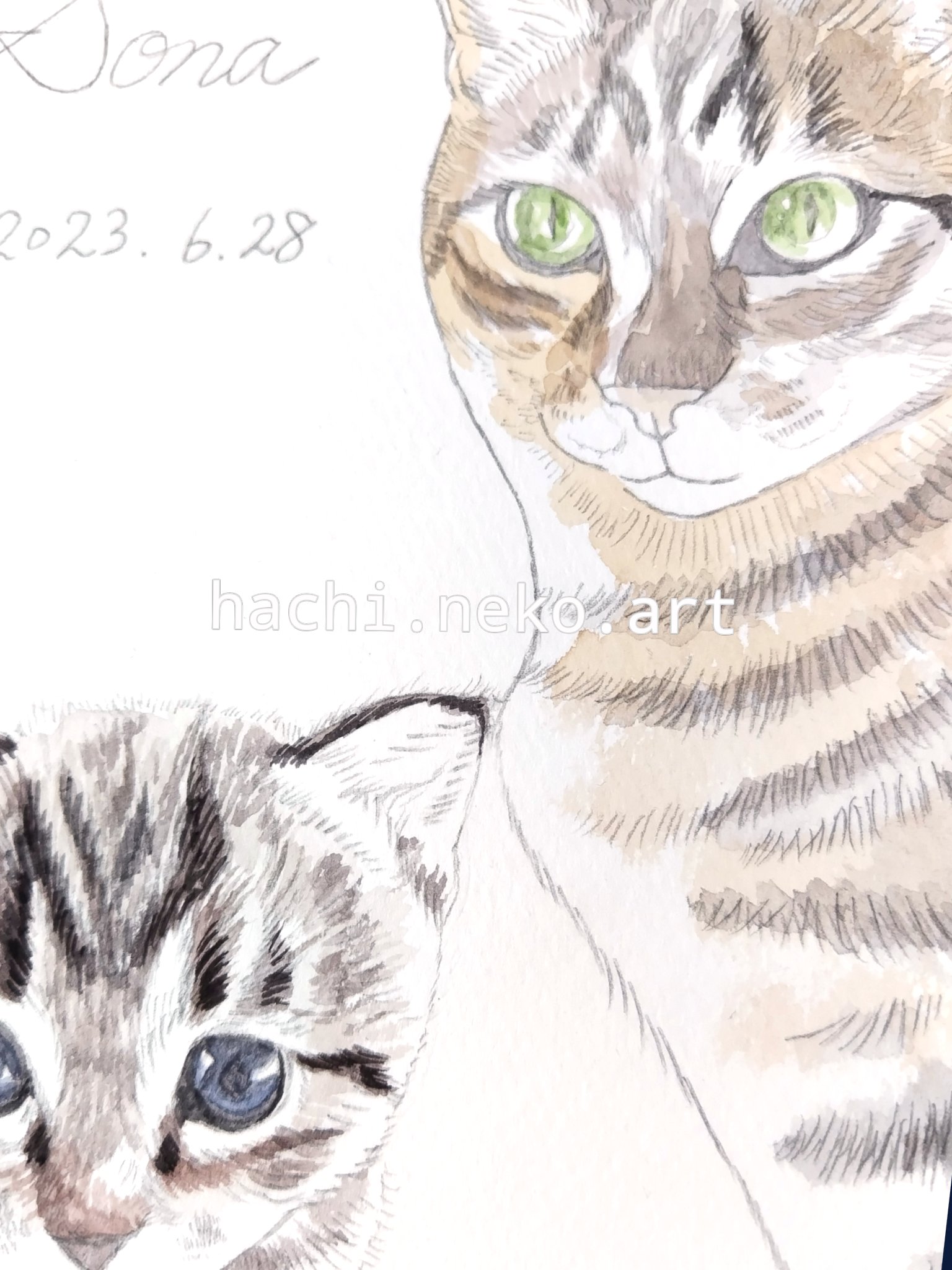 りょうちゃん様予約 絵画「猫の背中にアポロ11号／猫の頭に回転木馬」 りょうちゃん様予約 絵画「猫の背中にアポロ11号／猫の頭に
