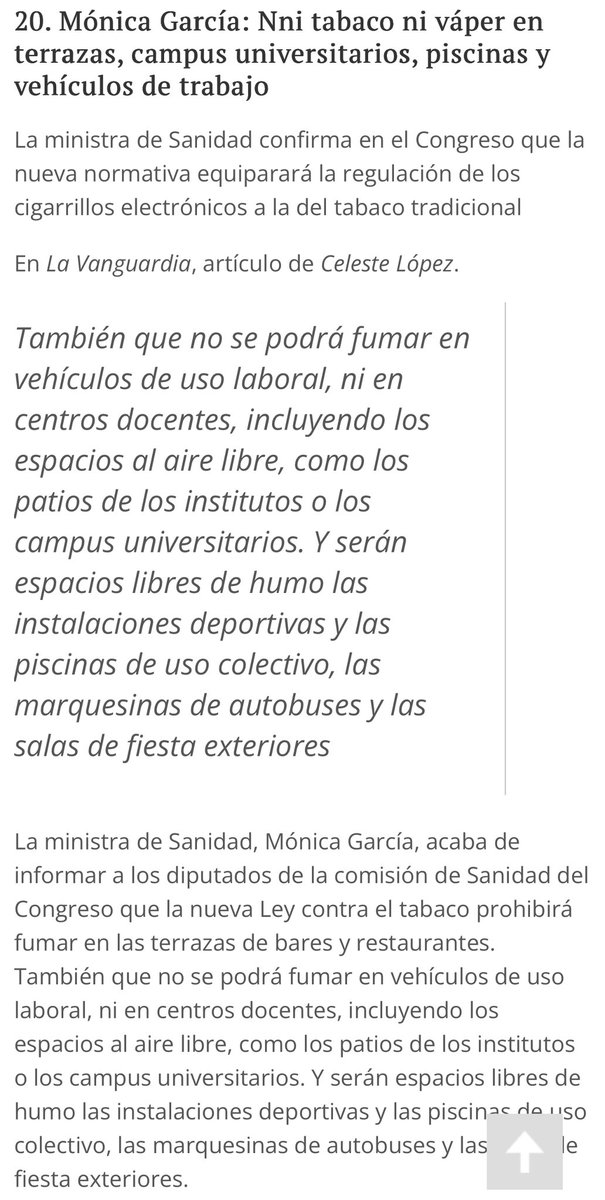 joan carles march (@joancmarch) on Twitter photo Última píldora de este número de mis #CrónicasSanitarias <a href="/IndeGranada/">El Independiente de Granada</a>:
<a href="/Monica_Garcia_G/">Mónica García</a> <a href="/MasMadrid__/">Más Madrid</a> <a href="/sanidadgob/">Ministerio de Sanidad</a>: Ni #tabaco ni #váper en terrazas, campus universitarios, piscinas y vehículos de trabajo por <a href="/CelesteLopezP/">Celeste</a>
🔴elindependientedegranada.es/ciudadania/cro… Última píldora de este número de mis #CrónicasSanitarias <a href="/IndeGranada/">El Independiente de Granada</a>:
<a href="/Monica_Garcia_G/">Mónica García</a> <a href="/MasMadrid__/">Más Madrid</a> <a href="/sanidadgob/">Ministerio de Sanidad</a>: Ni #tabaco ni #váper en terrazas, campus universitarios, piscinas y vehículos de trabajo por <a href="/CelesteLopezP/">Celeste</a>
🔴elindependientedegranada.es/ciudadania/cro…