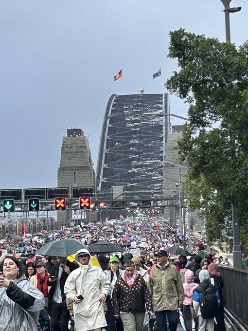 JJKALE2's tweet photo. 300,000 for Palestine. Thank you Sydney. https://t.co/szFGifve6k