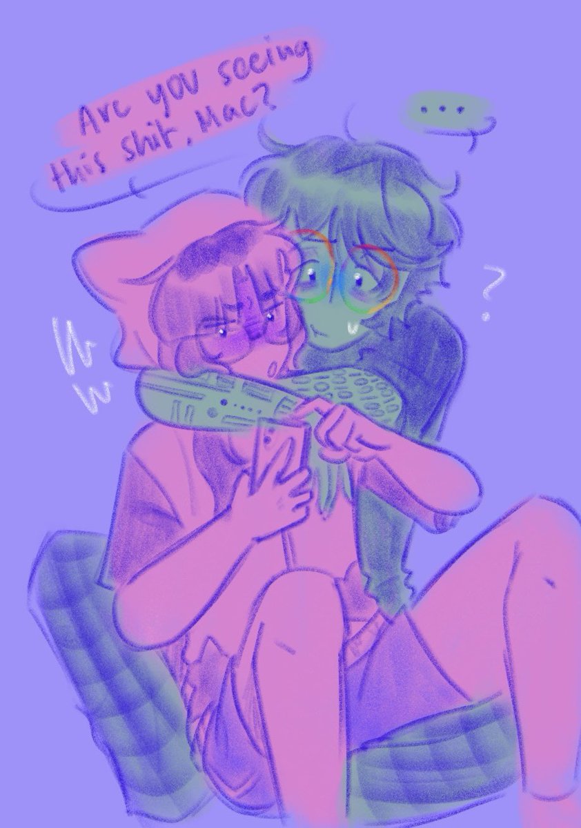Cupids_Froggy's tweet photo. take this oldish yumeship art 🫡🫡🫡
he's showing them twt drama or something WHAHSHSHA  THIS IS MY COPE !!!!!

#MacNChee (gonna use a hashtag so I can keep organized...) https://t.co/8CcEX9z7OP