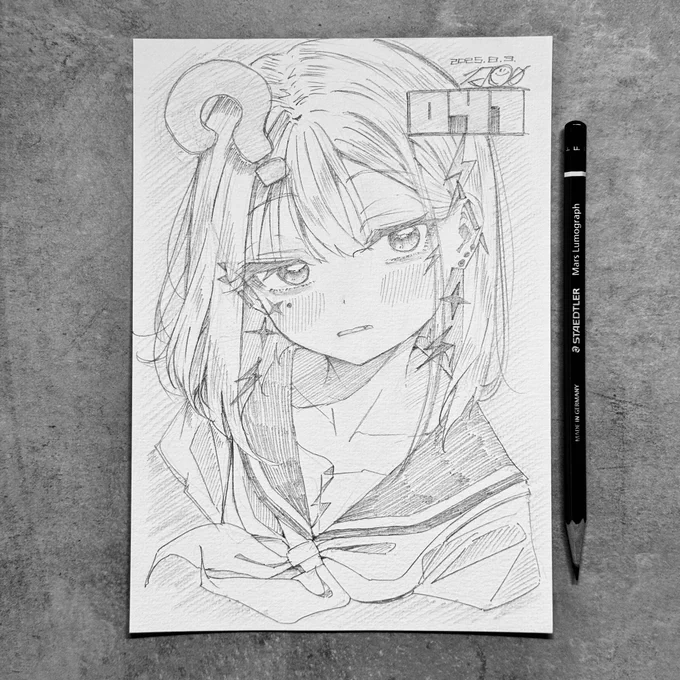 #毎日原画チャレンジ 
毎日原画-Daily Genga Challenge-

⚡️041枚目⚡️

■サイズ:A5(210mm×148mm) 
■画材:鉛筆
■仕上げにフィキサチーフ処理済み  

一点ものとなりますので、お求めの方はお早めにどうぞ!(購入リンクはツリーへ)

#創作 #アナログ絵 