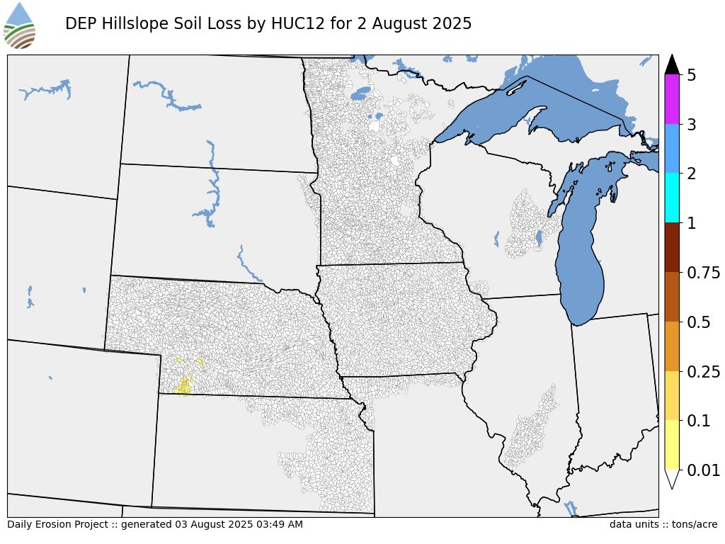 Daily Erosion output for August 2 2025 is available dailyerosion.org/map/#20250802/…
