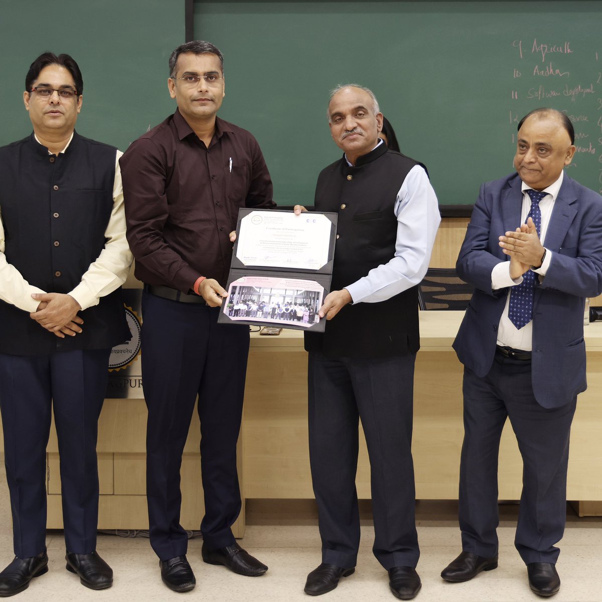 Honoured to receive my certificate from Prof. Bhimaraya Metri, Director, IIM Nagpur, for completing the Executive Programme on Transformational Leadership. #IIMNagpur #Leadership #DigitalGovernance