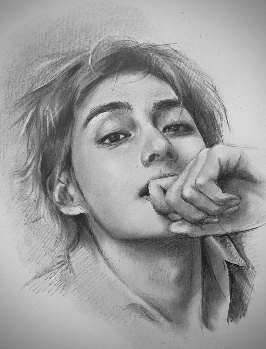 #鉛筆画
#BTSV 
#KimTaehyung
#テテ
#Pencildrawing