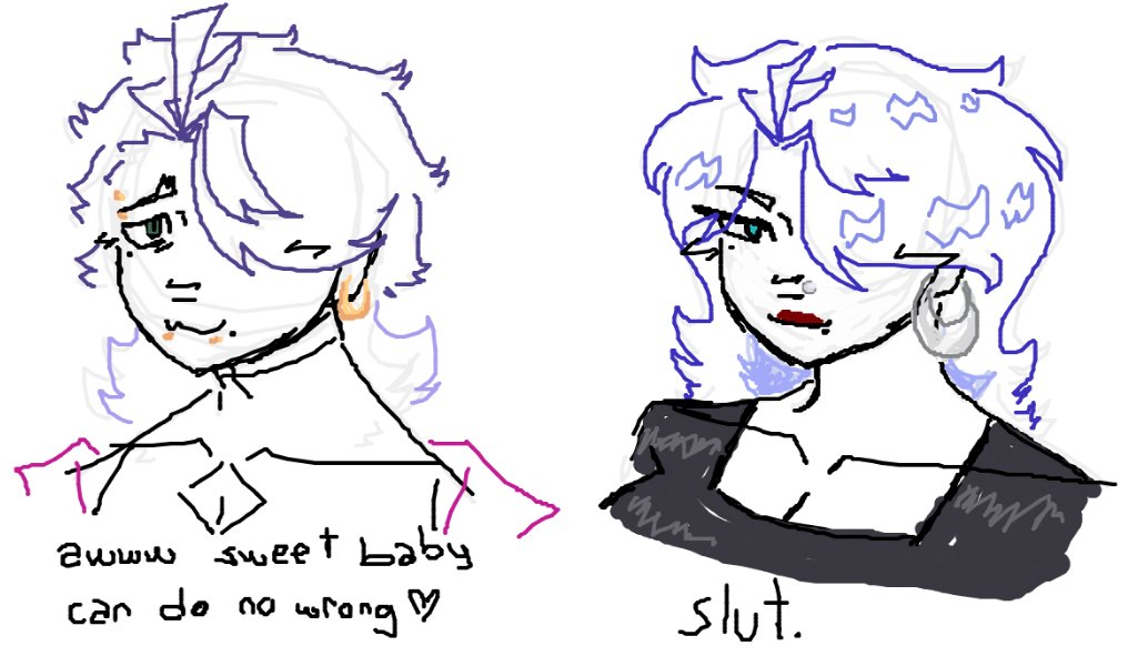 sampo and madame brughel poisson doodle i made last night based off of a clown + jester post i saw ages ago 😛 #sampo #hsr