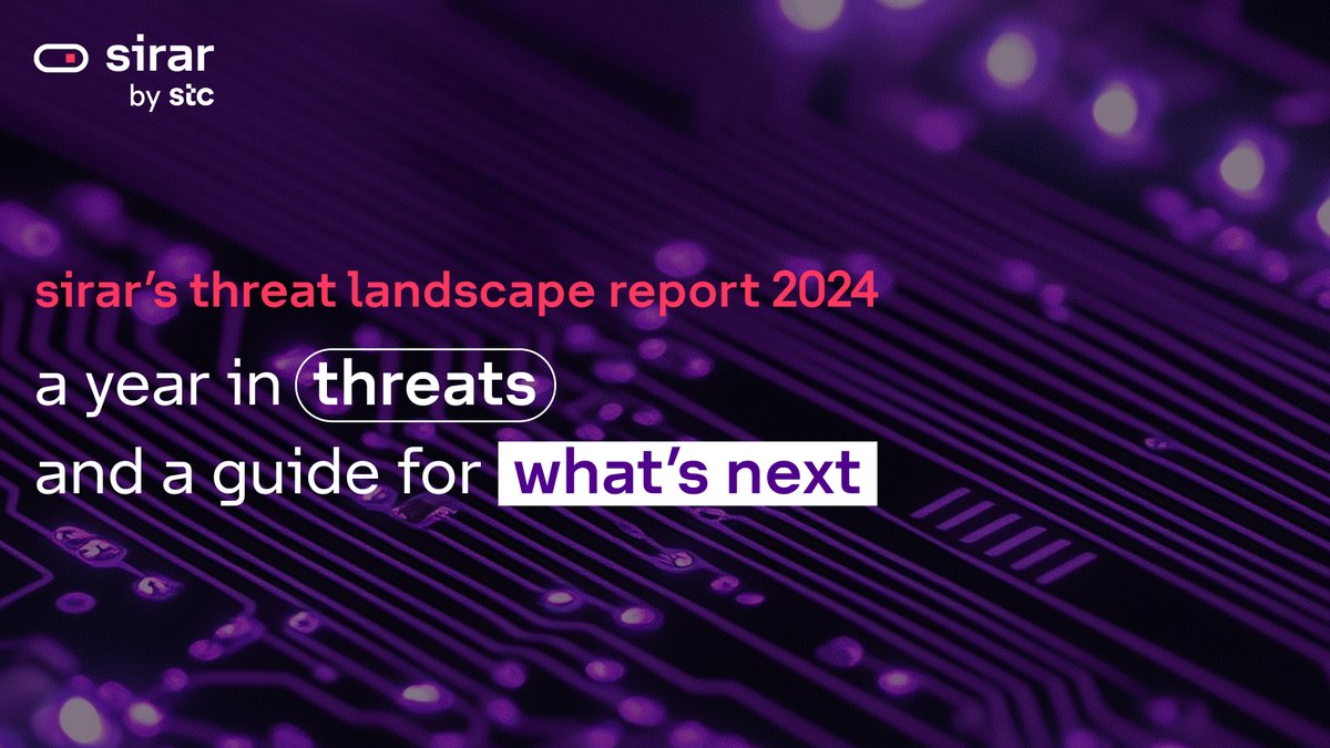 Explore the evolving cybersecurity landscape with sirar’s 2024 Threat Landscape Report, a comprehensive resource featuring regional insights, global trends and key data to help you navigate emerging threats with confidence.

Download the report now: sirar.com.sa/landscapes/thr…