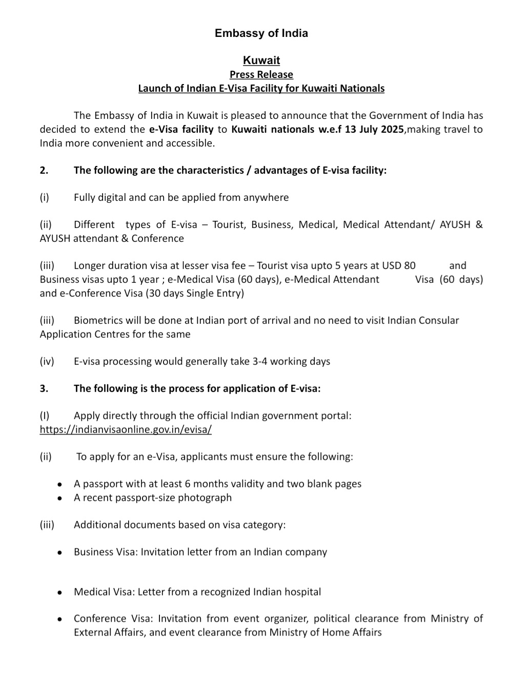 🇮🇳 Indian E-Business Visa Now Open for Kuwaiti Citizens