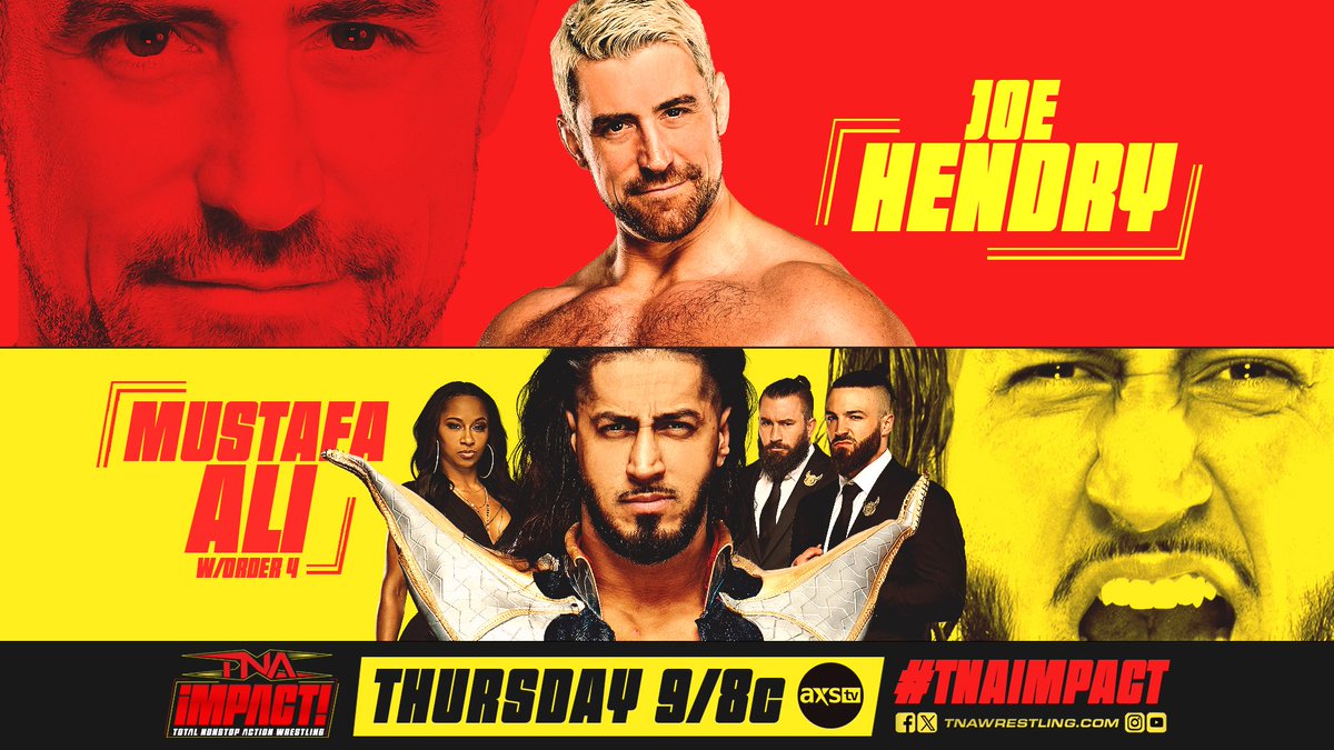 After their confrontation on #TNAiMPACT, <a href="/joehendry/">Joe Hendry</a>  faces <a href="/MustafaAli_X/">Mustafa Ali</a> THURSDAY at 8/7c on TNA+ and <a href="/Sportsnet/">Sportsnet</a> 360, and 9pm ET on <a href="/AXSTV/">AXS TV</a>. 

#TNAiMPACT