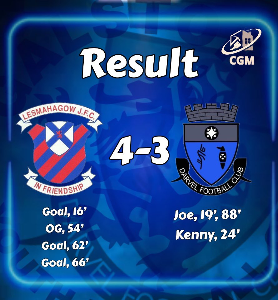 Friday Night Result 

Not the result we wanted to start the season but what a team performance from our new look 20’s team. 

Onto our next game v Kilsyth