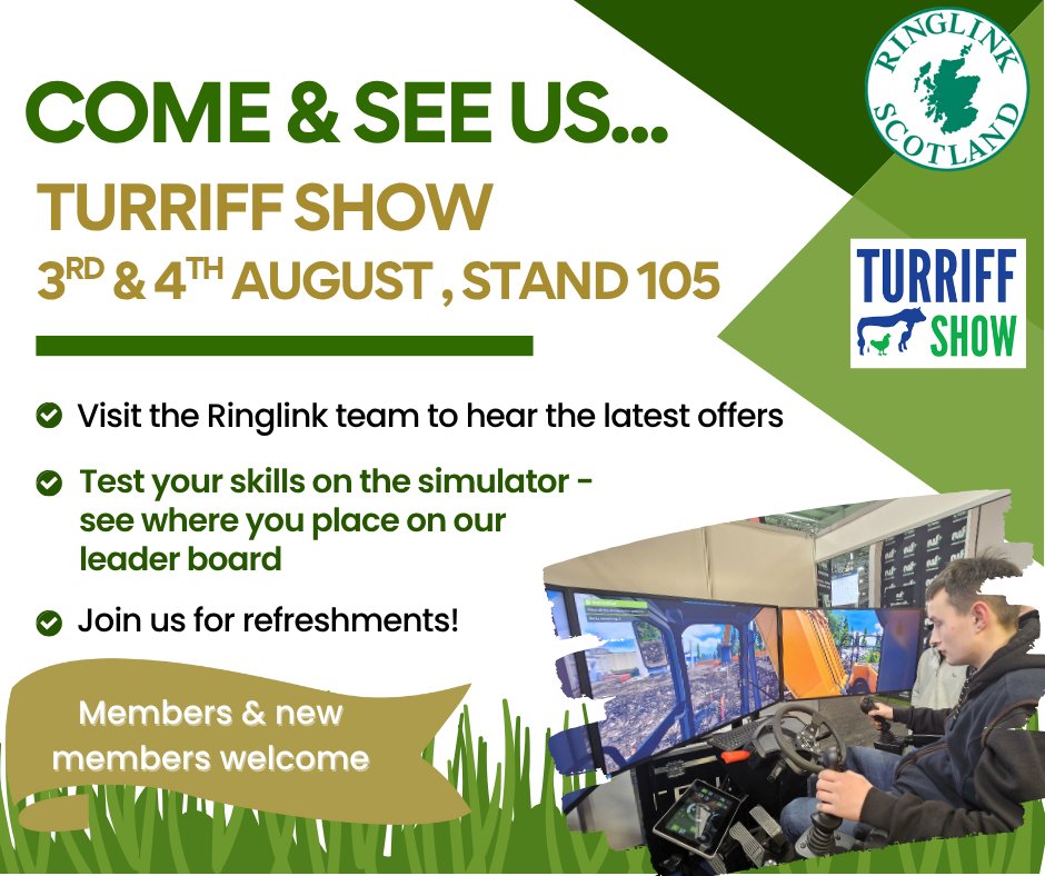 Ringlink Scotland (@ringlink) on Twitter photo Weโre thrilled to be back at the <a href="/turriffshow/">Turriff Show</a> 2025!
Join us today or Monday 4th August โ our team is looking forward to seeing you there.
If you're attending, make sure to stop by and say hello โ we'd love to catch up! ๐
#turriffshow2025 #agrishow #turriffshow Weโre thrilled to be back at the <a href="/turriffshow/">Turriff Show</a> 2025!
Join us today or Monday 4th August โ our team is looking forward to seeing you there.
If you're attending, make sure to stop by and say hello โ we'd love to catch up! ๐
#turriffshow2025 #agrishow #turriffshow