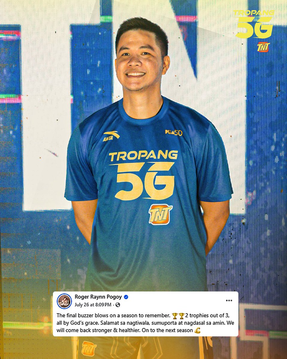 RR POGOY doing RR Pogoy things sa Season 49!

13.8 PPG | 3.1 RPG | 1.9 APG | 44% FG
Steady. Deadly. Reliable.

#Tropang5G
