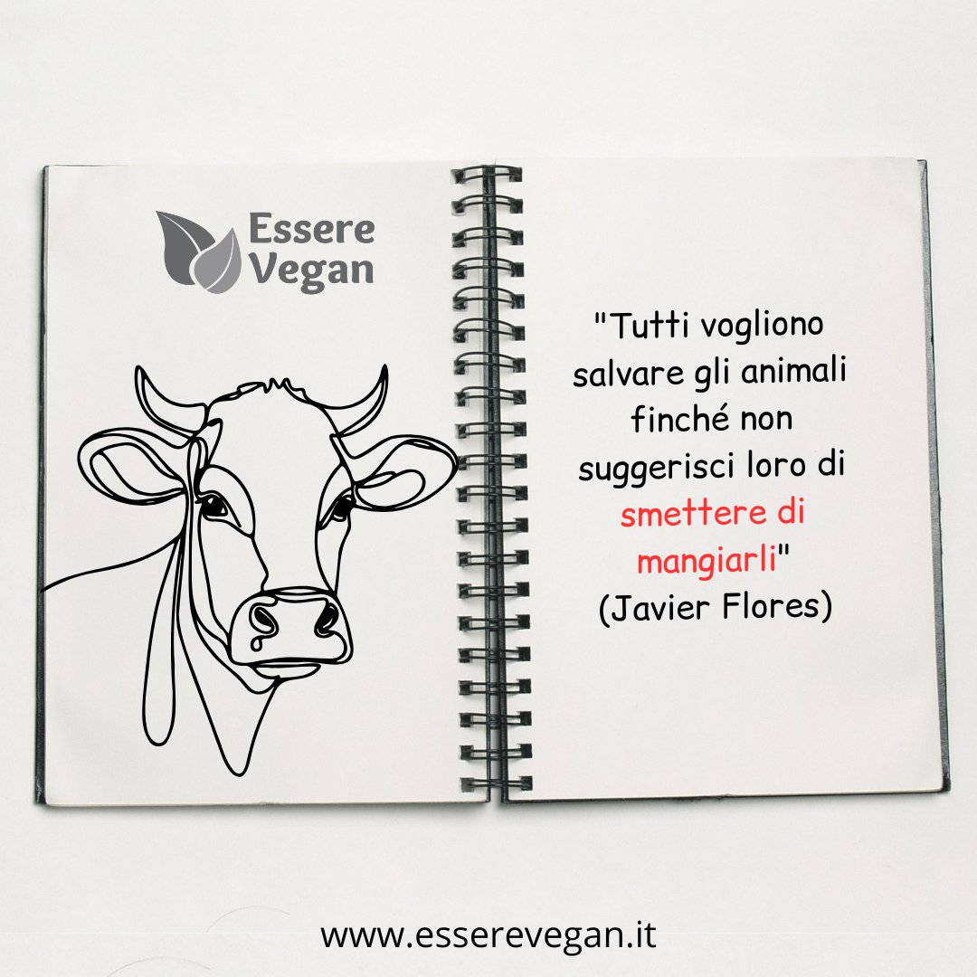 EssereVegan's tweet photo. "Tutti vogliono salvare gli animali finché non suggerisci loro di smettere di mangiarli"
(Javier Flores)
#esserevegan https://t.co/jcfdYtleIb