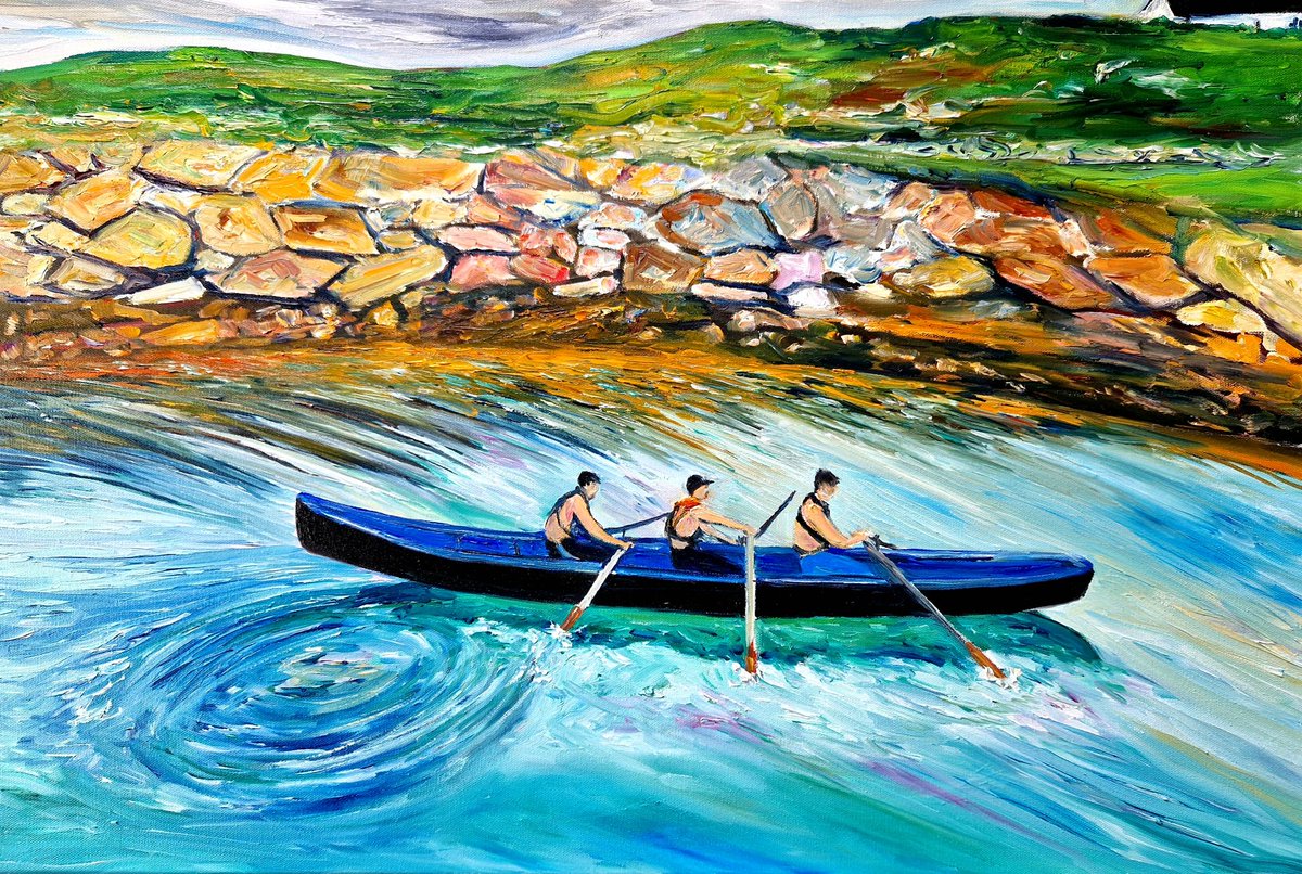Aoifedowdartist's tweet image. Rásaí currachaí #Conamara #oilpainting #Connemara